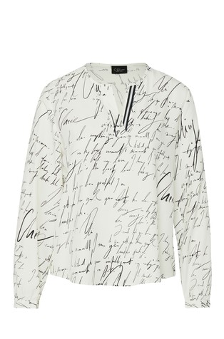 Viskozna bluza s otiskom natpisa
