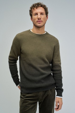 Wool blend jumper with gradient effect