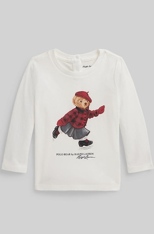 Polo Bear pamučna majica s 3/4 rukavima