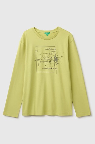 Long-sleeved cotton T-shirt with print