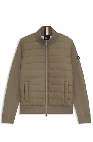 Kardigan s prošivenim umetkom sprijeda