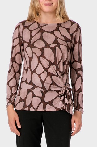 Majica s uzorkom i detaljem mašne