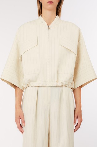 Prugasta jakna kratkih rukava