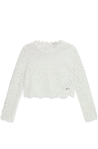 Cropped bluza od čipke