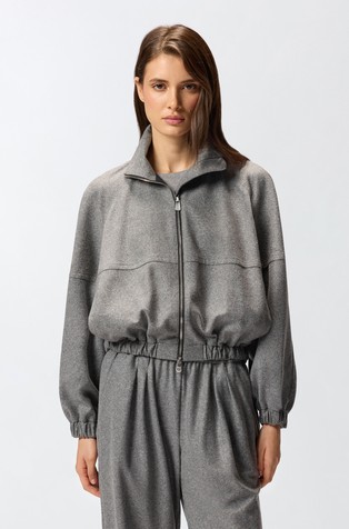 Flanelska jakna od mješavine s vunom