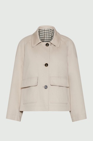 Short stretch gabardine jacket