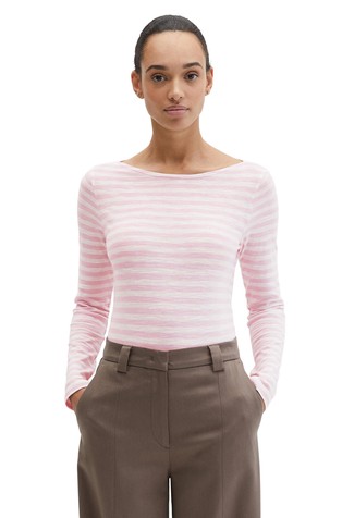 Striped longsleeve tee in organic cotton