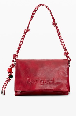 Shiny medium bag with braided handle
