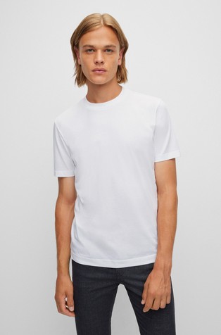 Regular-fit logo T-shirt in cotton jersey