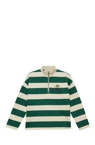 Striped oversized sweatshirt with back print