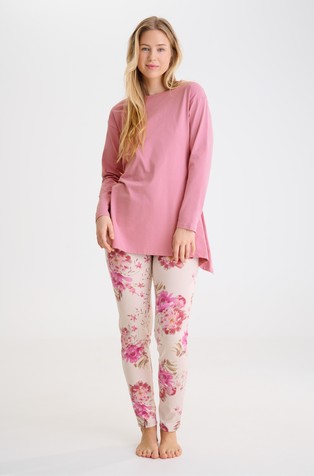Robin pidžama dugih rukava od rastezljivog pamuka