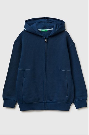 Oversized sweatshirt with print on hood and back