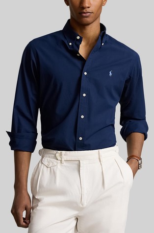 Custom fit košulja od rastezljivog popelina