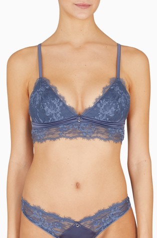 ASV podstavljen trokutast grudnjak od čipke sa satenskim umetkom