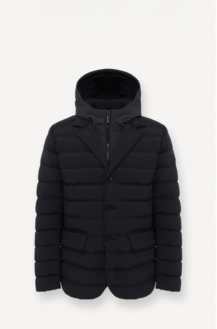 Vodoodbojna prošivena jakna punjena paperjem s uklonjivim prslukom s kapuljačom