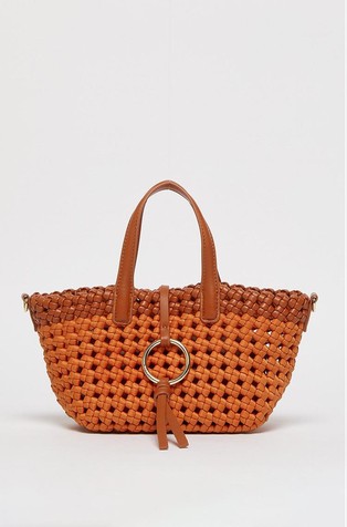 Manja torbica od prepletene umjetne kože