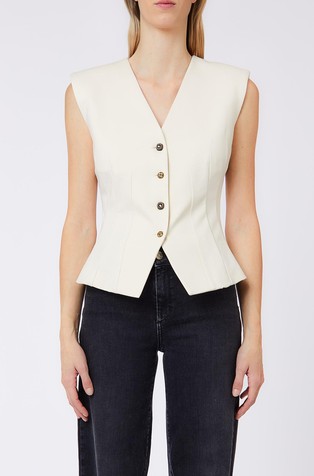 Slim fit prsluk od milano tkanine