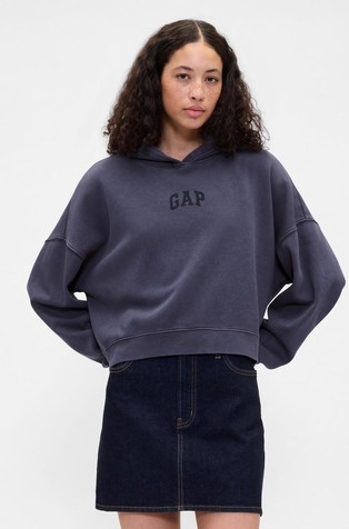 Gap logo ženski crop hoodie