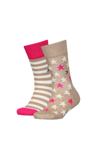 Paket od 2 para čarapa sa zvijezdama i prugama