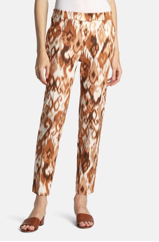 Straight fit ombré-print pants