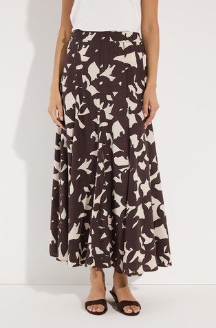 Patterned viscose skirt