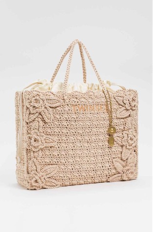 Heklana shopper torba s privjeskom
