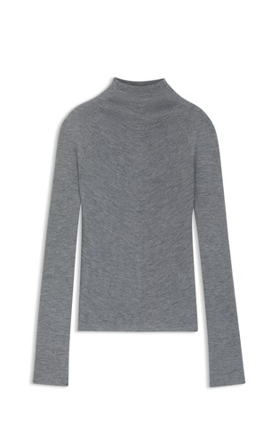 Pletena vunena majica s povišenim ovratnikom