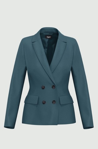 Double-breasted flannel blazer with viscose