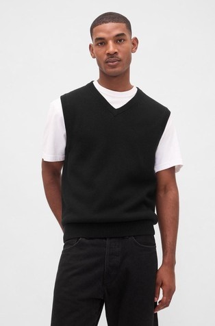 Muški pleten prsluk s V-izrezom