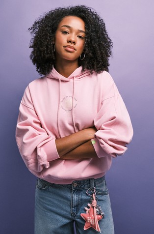 HI&BYE fleece hooded sweatshirt