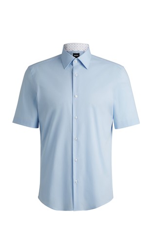 Regular fit košulja kratkih rukava od pamučnog popelina