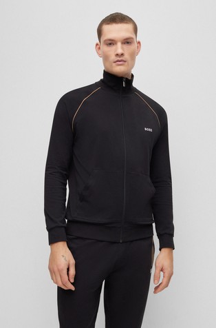 Pamučni pulover s patentnim zatvaračem i izvezenim logotipom