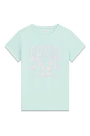 Majica s logotipom i otiskom palmi