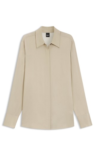 Regular fit satenska viskozna košulja