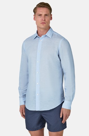 Regular fit košulja od mješavine tencela i lana
