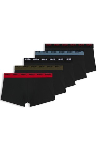 Five-pack of trunks in stretch cotton