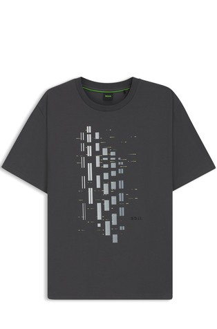 Majica od rastezljivog pamuka s geometrijskim otiskom