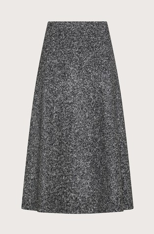 Zvonasta suknja od mješavine s vunom i svilom