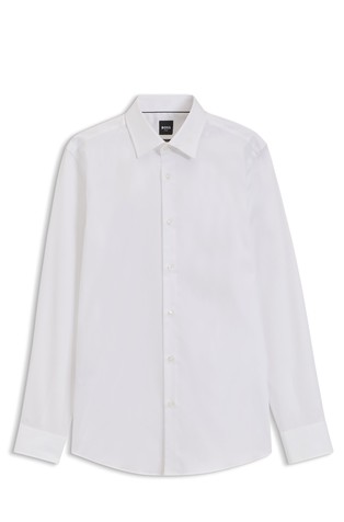 Slim-fit shirt in cotton poplin