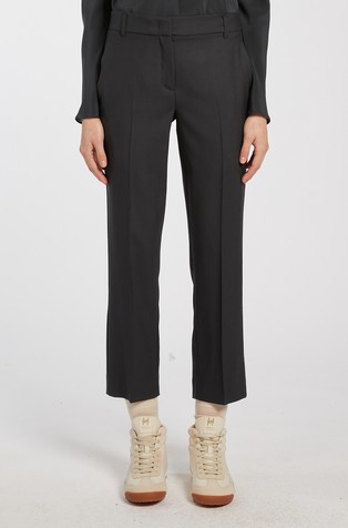 Monochrome slim fit hlače od djevičanske vune