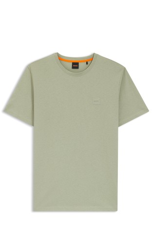 Relaxed fit pamučna majica kratkih rukava s logo našivkom