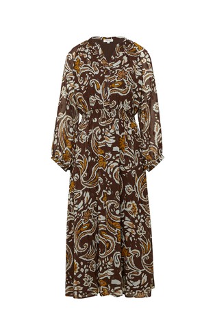 Chiffon dress with pattern in a relaxed fit
