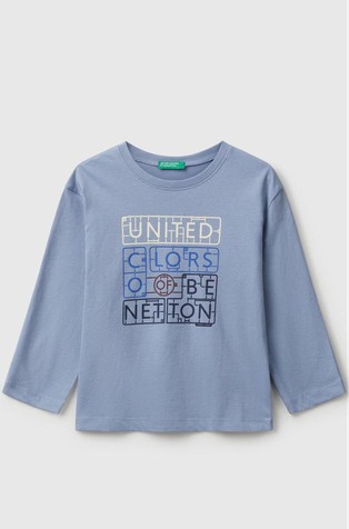 Pamučna logo majica dugih rukava