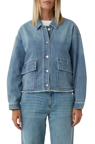 Denim jakna s resastim donjim rubom