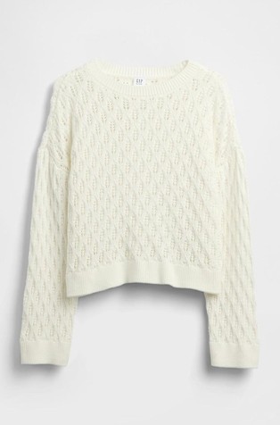 Rupičasto pleten pulover za djevojčice