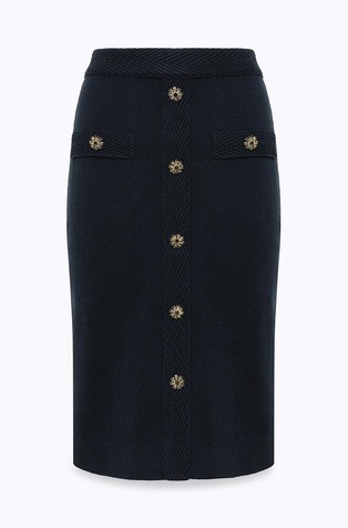 Pletena suknja s ukrasnim gumbima