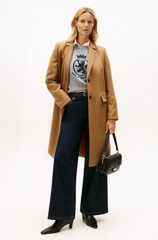 Kaput od mješavine vune s jednorednim kopčanjem