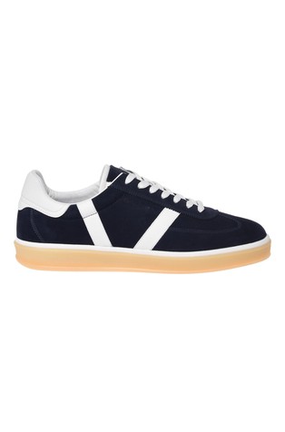 Suede sneakers with contrast details