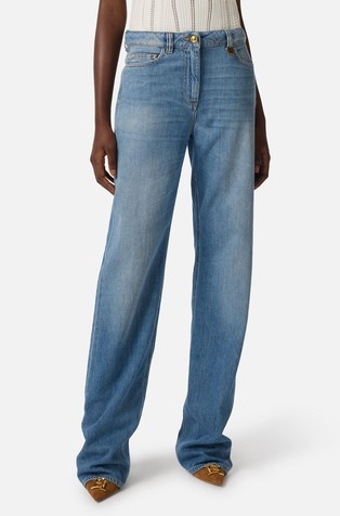 Oversized fit jeans hlače s logo detaljem