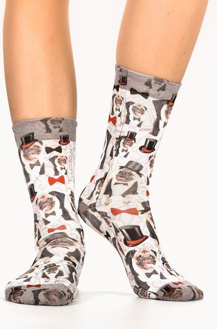 Gentelmen Pug ženske čarape